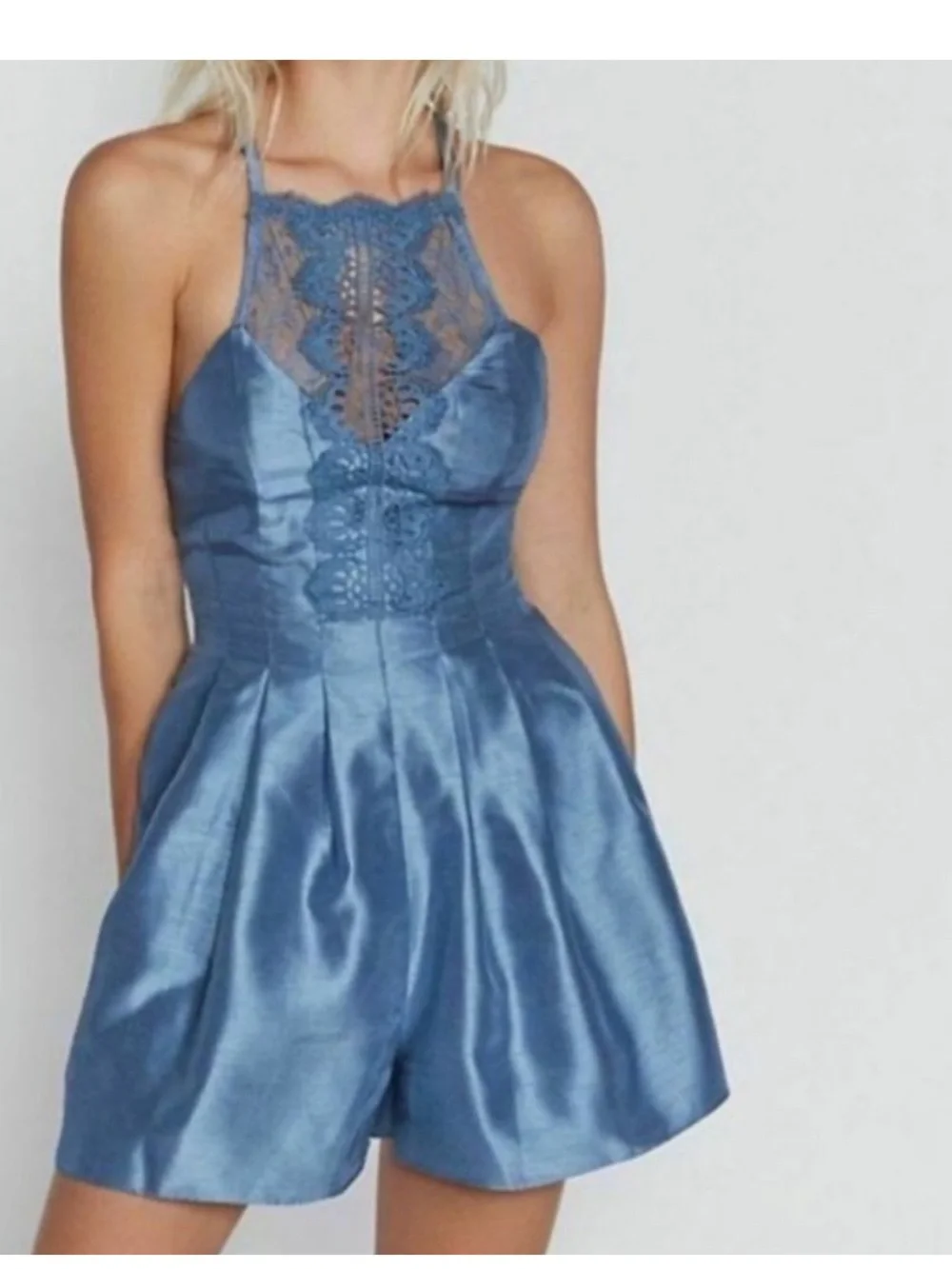 NWT FP Heart to Heart romper in “Sky”